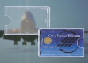 hard kunststof kaarthouder voor plastic cards met grijpgat voor uitnemen