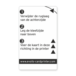 zelfklevende kaart voor reiniging van Evolis kaartprinters