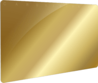 gouden blanco plastic kaart op bankpas formaat