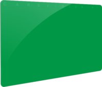groene blanco plastic kaart op bankpas formaat