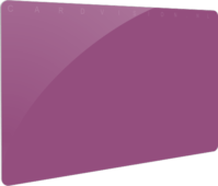 paarse blanco plastic kaart op bankpas formaat