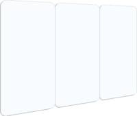 witte plastic card bankpasformaat pasje deelbaar in 3 losse labels