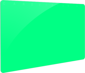fluorescerend groen plastic card bankpasformaat pasje