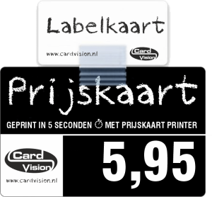 prijskaart H-gripper koppelstuk voor plastic cards