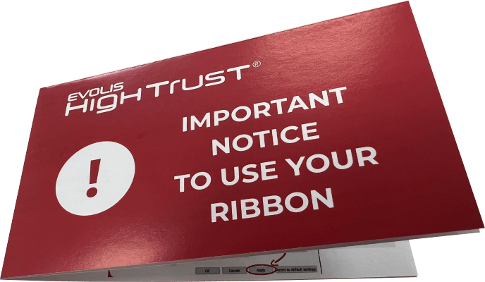 Evolis Ribbon update leaflet rood