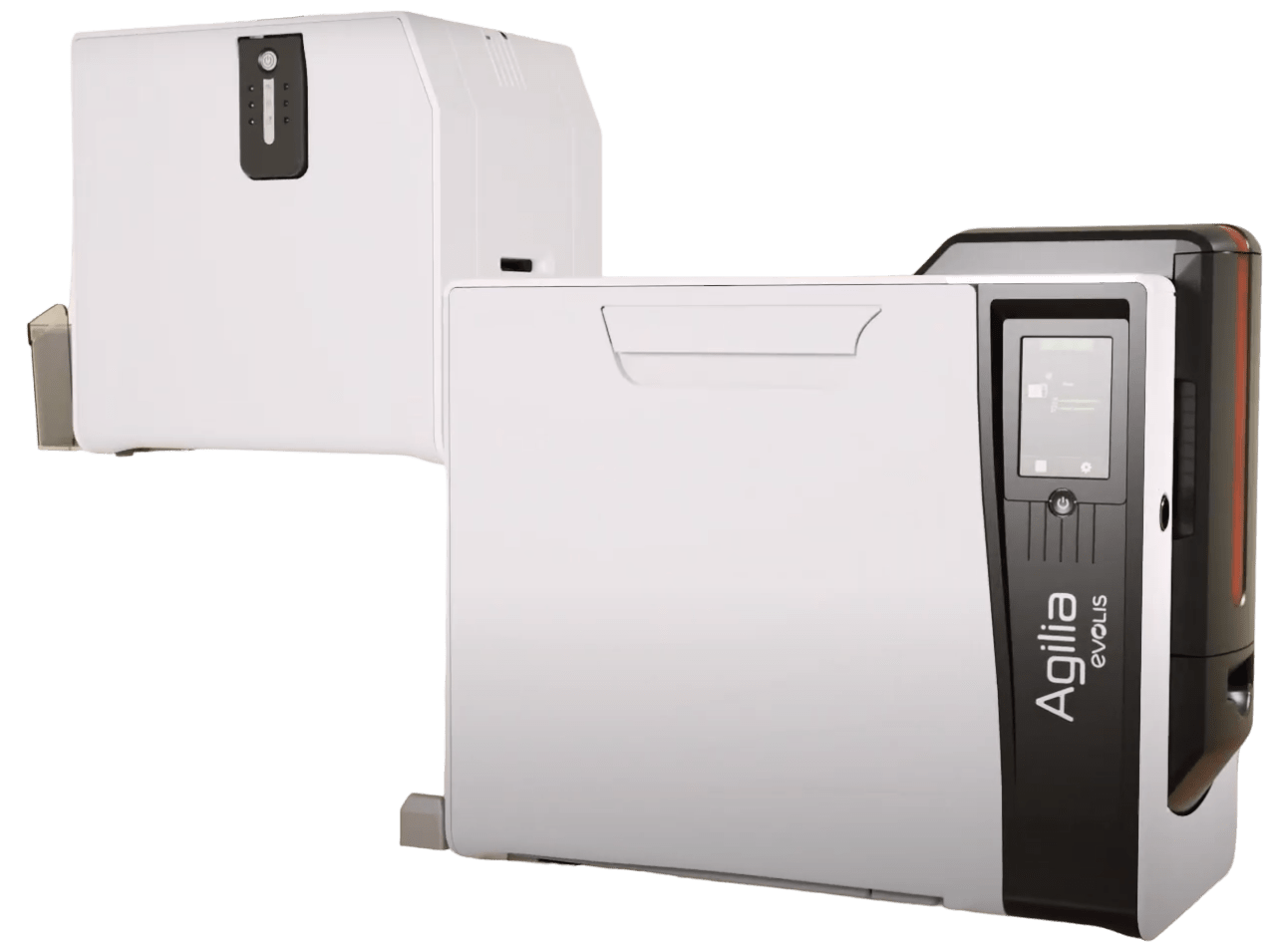 Evolis Agilia cardprinter wordt gekoppeld aan CLM lamineermodule