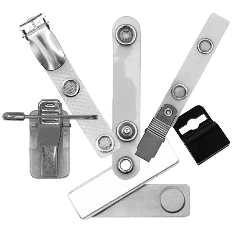 assortiment clips voor plastic kaarten