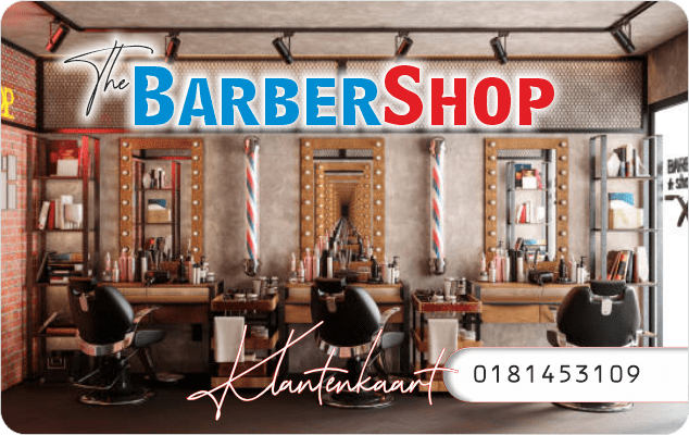 kapper barbershop kapsalon klantenkaart met nummer