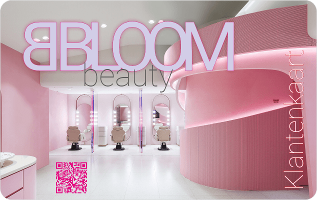 beauty salon wellness roze klantenkaart met QR code