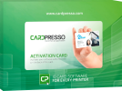 cardPresso software activation card verpakking